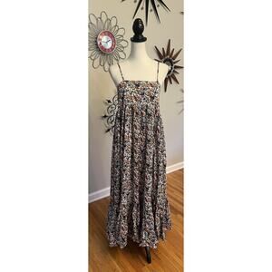 Natural Life Strappy Maxi Floral Sundress Tiered XS NWT